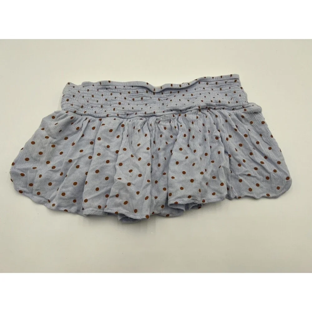 We The Free Gobi Skort Women XS Cornflower Combo Polka Dot Femme Boho Flowy